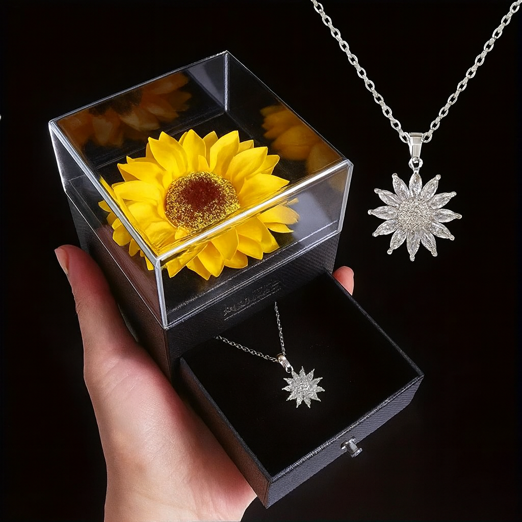 COLAR GIRASSOL BANHADO EM 18K