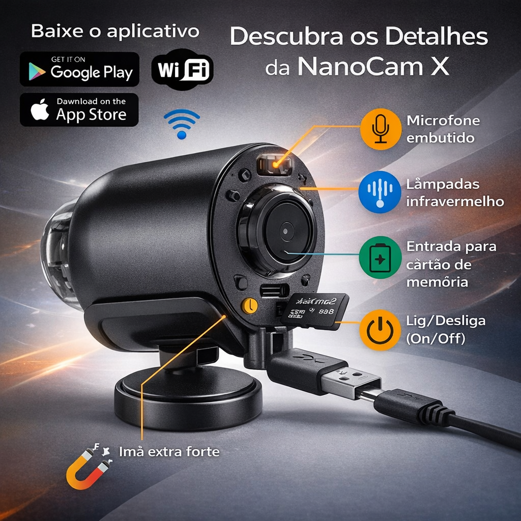 Mini Câmera NanoCam X - [ULTRA 4K]