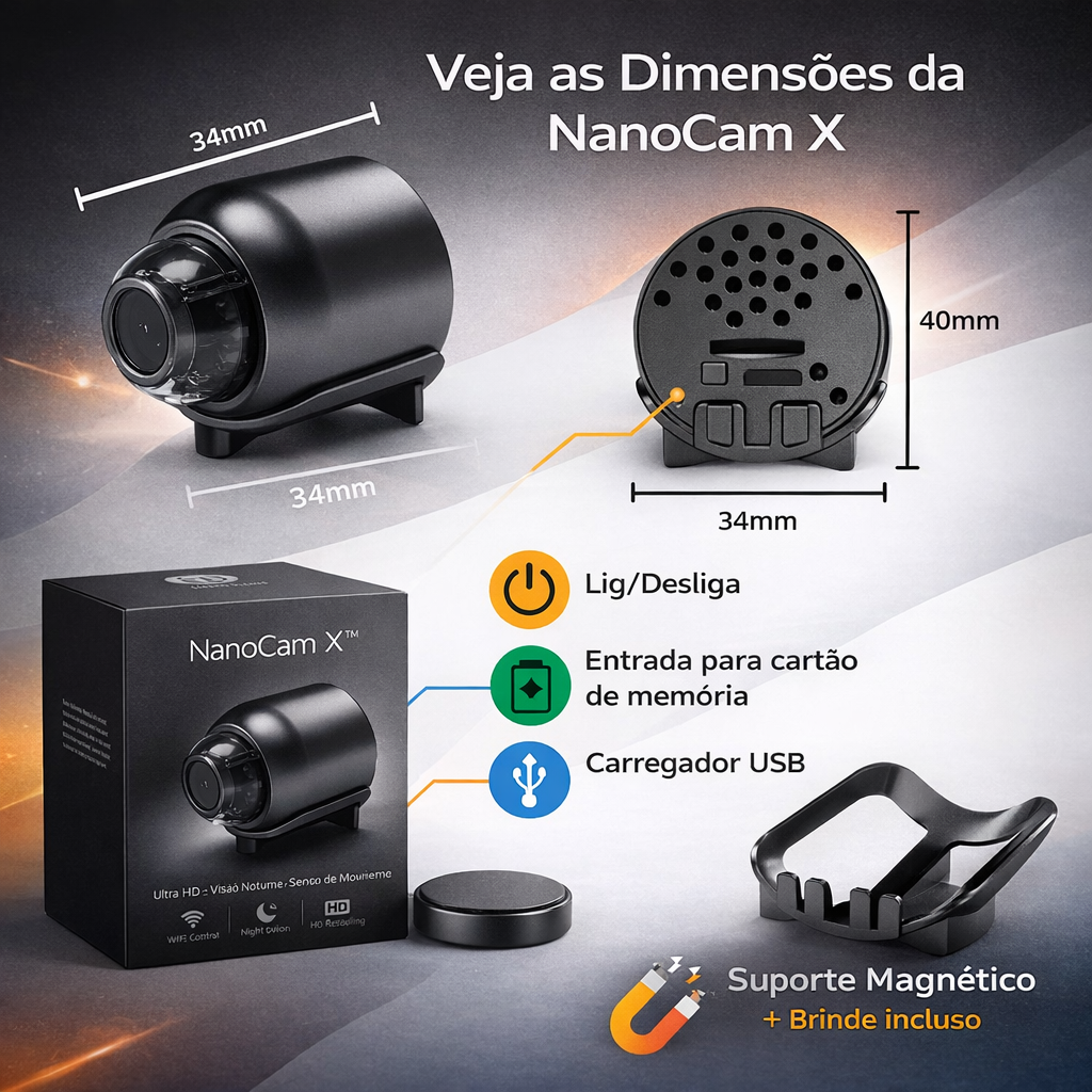 Mini Câmera NanoCam X - [ULTRA 4K]