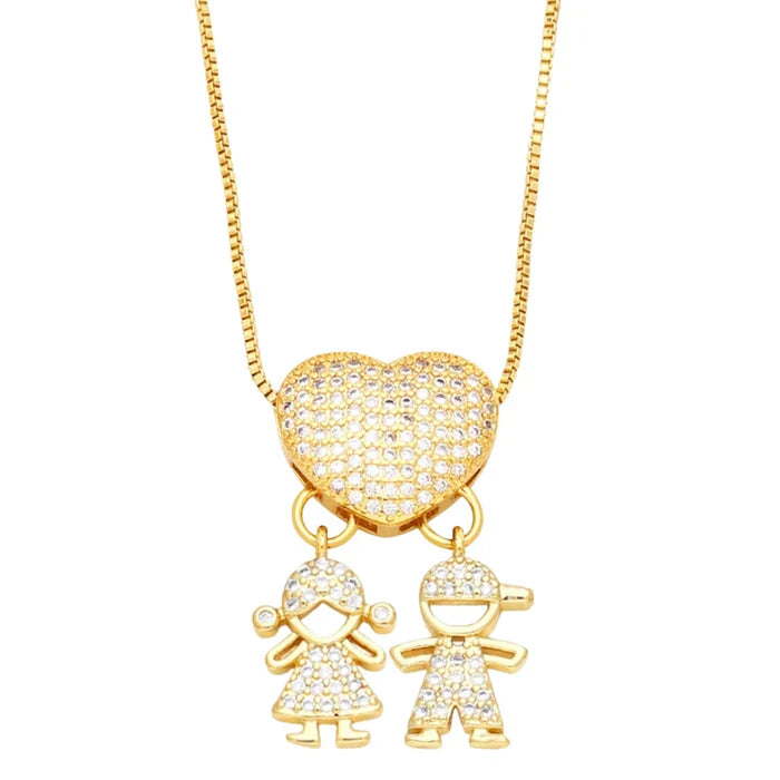 Colar Amor de Mãe Banhado a Ouro de 18k