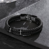 Pulseira Masculina + Nomes Personalizáveis Dos Filhos