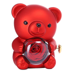 Urso Encanto™ Rosa Real + Colar Personalizado com 2 Corações