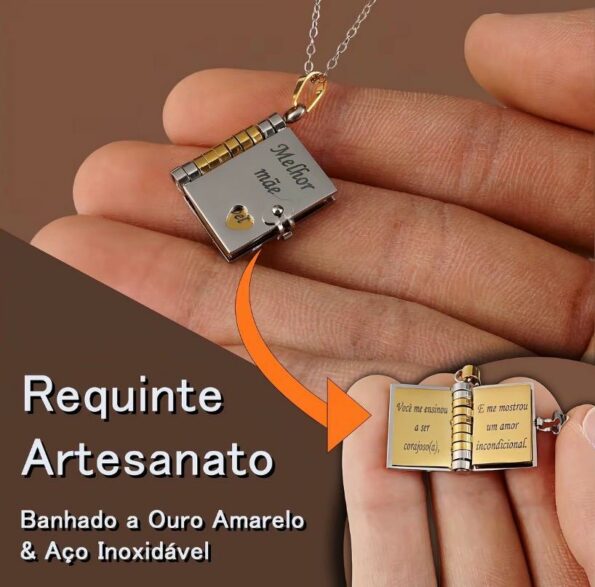 Colar Livro do amor - Para Mães