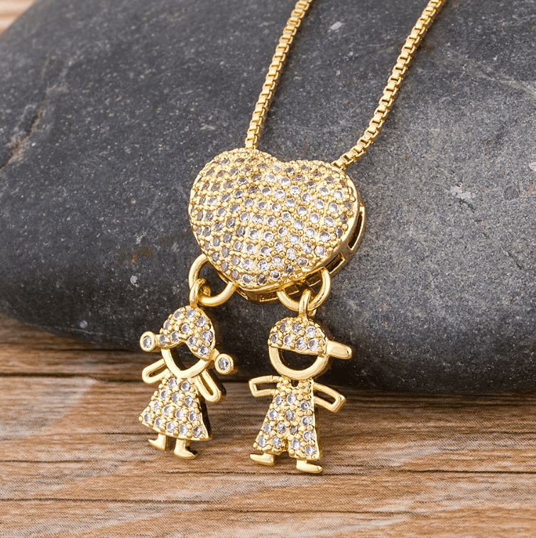Colar Amor de Mãe Banhado a Ouro de 18k